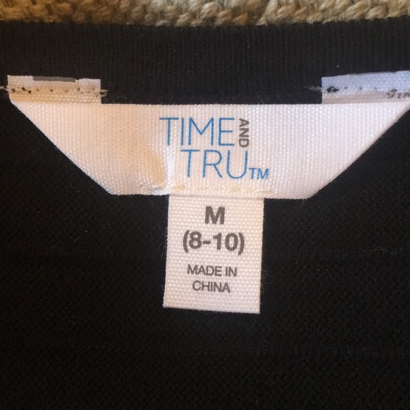 Time & Tru Black LS Sweater - Picture 11 of 13